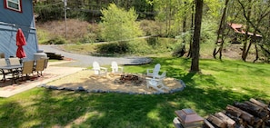 Yard and fire pit - patio