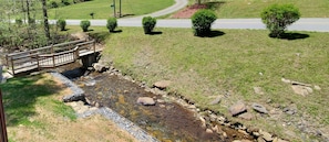 View of the creek from the top porch