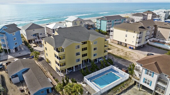 2nd row building, 3rd floor top right corner unit