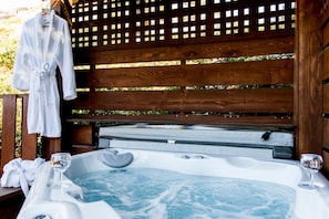 Soak in a hot tub !