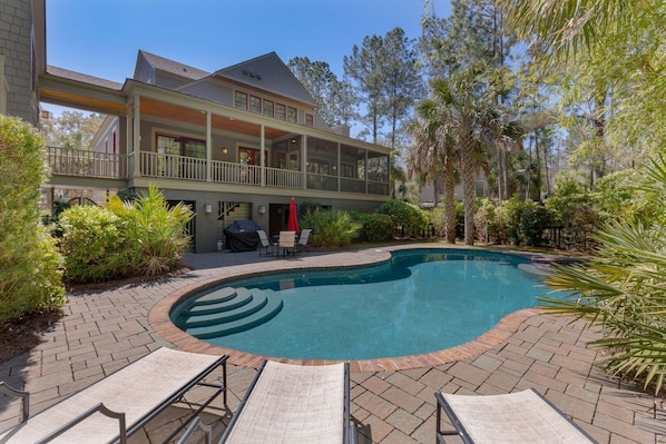 Relax by the Private Pool and Hot Tub