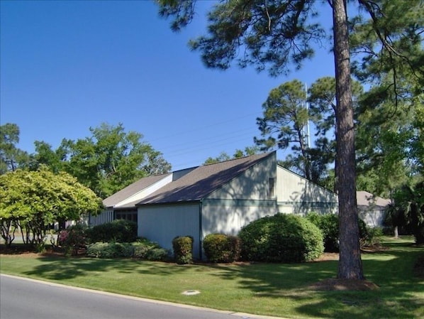 Front View-freestanding one story villa located in Augusta Village 
