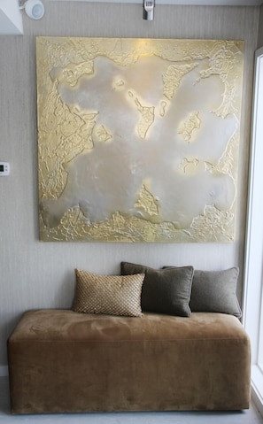Collectors' original artworks, designer wallpaper and lighting systems abound