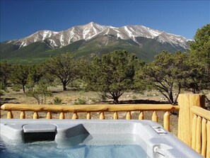 Mt. Princeton from the luxurious hot tub. 