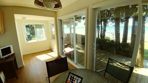 glassed in porch, lakeside