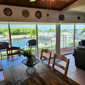 Marina and Ocean view from Dining Room