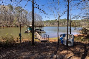 View of our dock in our secluded cove