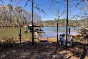 View of our dock in our secluded cove