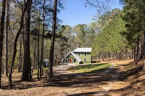 View from top of driveway - secluded house