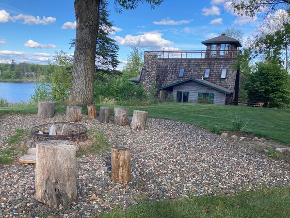 Fire pit on the hill
