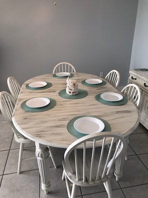 Large table with seating for 6
