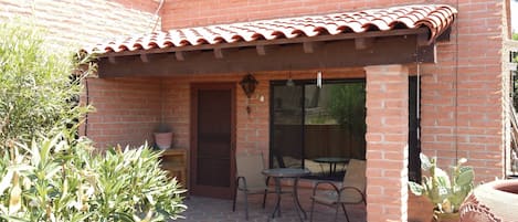 Quiet lovely back patio