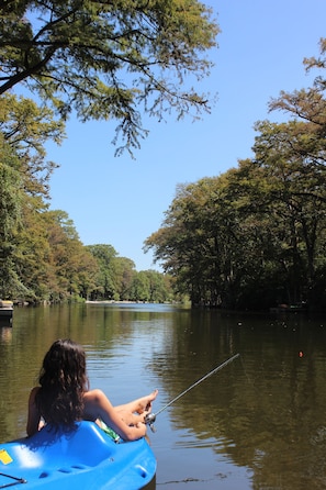 Relax in the sun and catch a fish on the fly. Fox Den is great place to fish. 