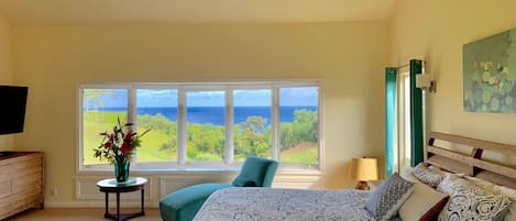 Restful, vibrant views from master bedroom.