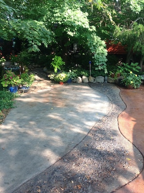 driveway leading towards cottage