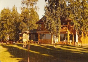 Summer, a favorite time of year.  The house faces the Chena River.
