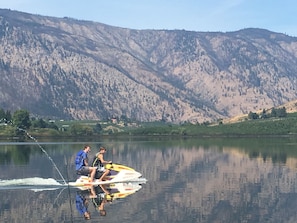 Playing on the lake