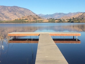 hared dockView of lake with shared dock