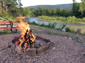 Enjoy a relaxing evening at the fire pit to roast marshmallows or hotdogs.