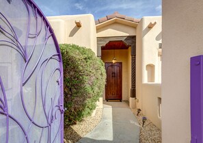 Purple gate entrance