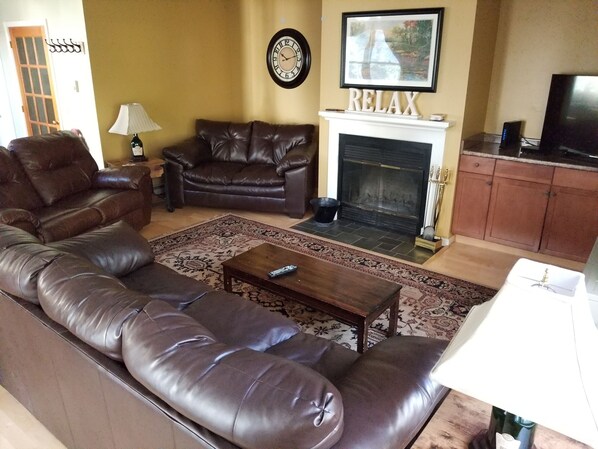 Living Room Open and filled with light.