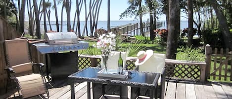 back patio overlooking river