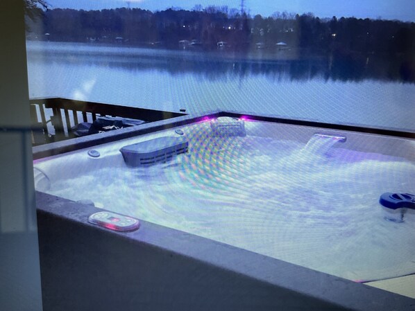 Lake edge hot tub provides 1st class living