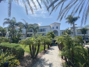 Front view of Cortez building at Omni La Costa Resort and Spa