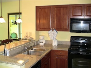 Fully featured modern kitchen.