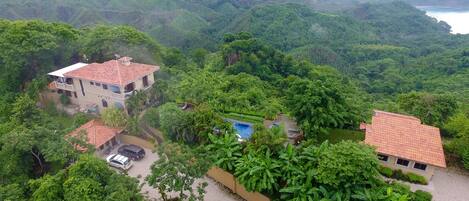 Main house, casita & quarters taken from above