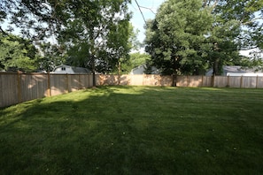 Large back yard