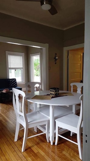 Open kitchen with seating for 4