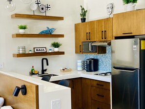 Completely renovated room with fully functional kitchen.
