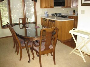 Dining area and kitchen