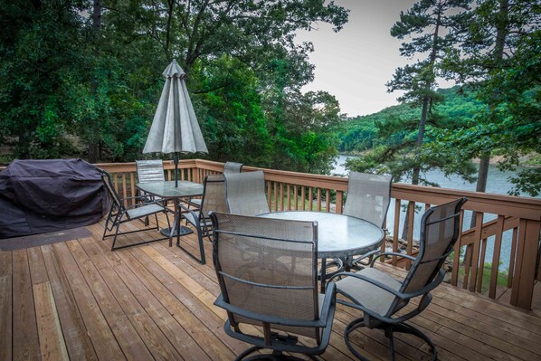 Enjoy the sunrise and a cup of coffee on your deck