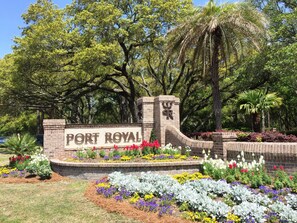 Entrance to Port Royal Plantation from highway 278 Business.