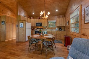 Dining area and kitchen