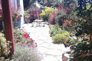 the patio outside the apartment
