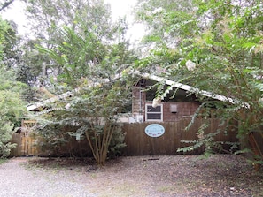 Located at the end of a deadend street, The Turtle House is private.