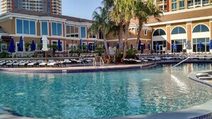 Beautiful infinity pool located soundside next to cobalt bar