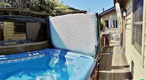 hot tub on the side deck