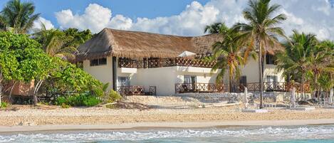 view of the home from the beach