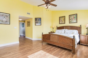 Master bedroom with king bed