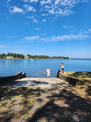 Concrete boat ramp