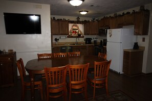 Dining area and kitchen