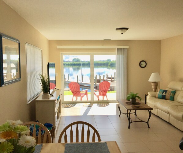 Taken inside Condo from Kitchen Area  - Beautiful View of Lemon Bay.