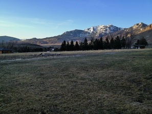 View from patio at The Eagles at Yellowstone. Seplucher Mountain. 