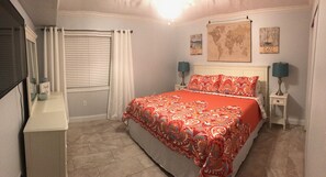 Front bed room. King size bed