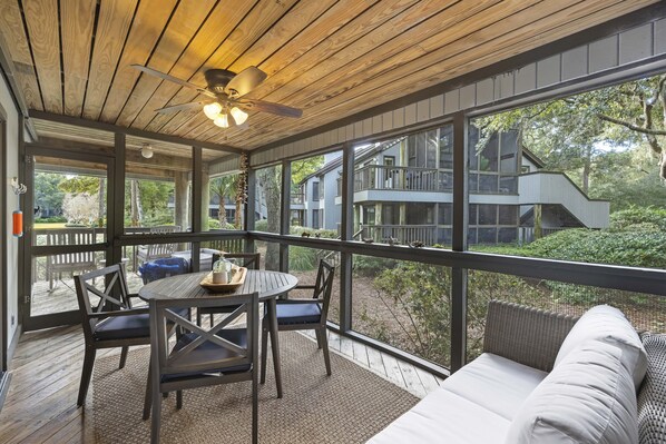 Screened-In Patio With Nature Views