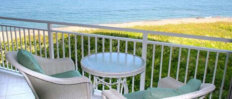 Relax and listen to the ocean’s surf from your private balcony.